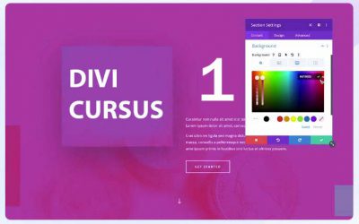 Cursus 1 Zelf een website maken met Divi