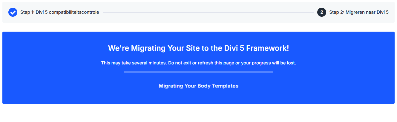 Omzetten Divi 4 website naar Divi 5