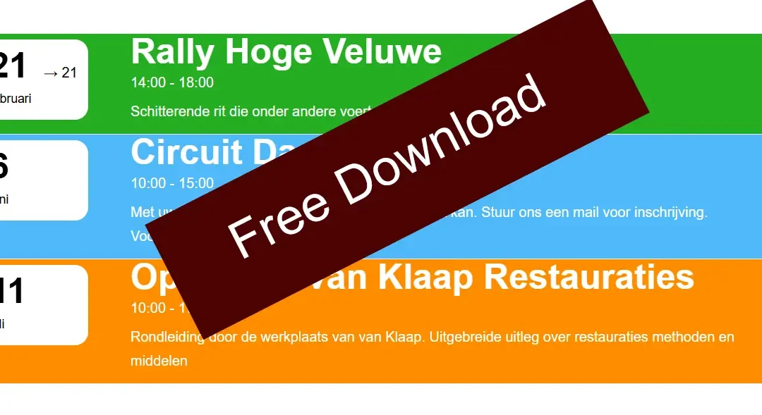 Uiterst eenvoudige Agenda Plugin
