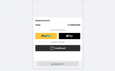Paypal knoppen in jouw website